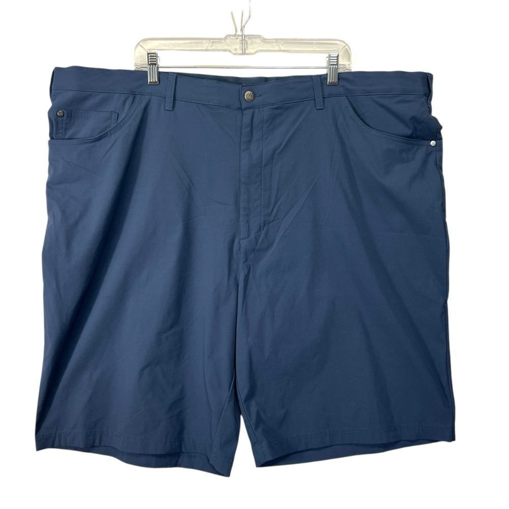 Adidas Stretch Waist Men's Size 40" Golf Shorts Blue Pocket w/ belt loop